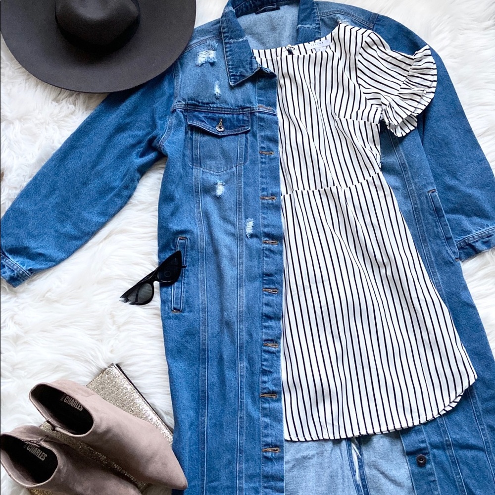 Your everyday wear long denim jacket - Picture 3 of 3